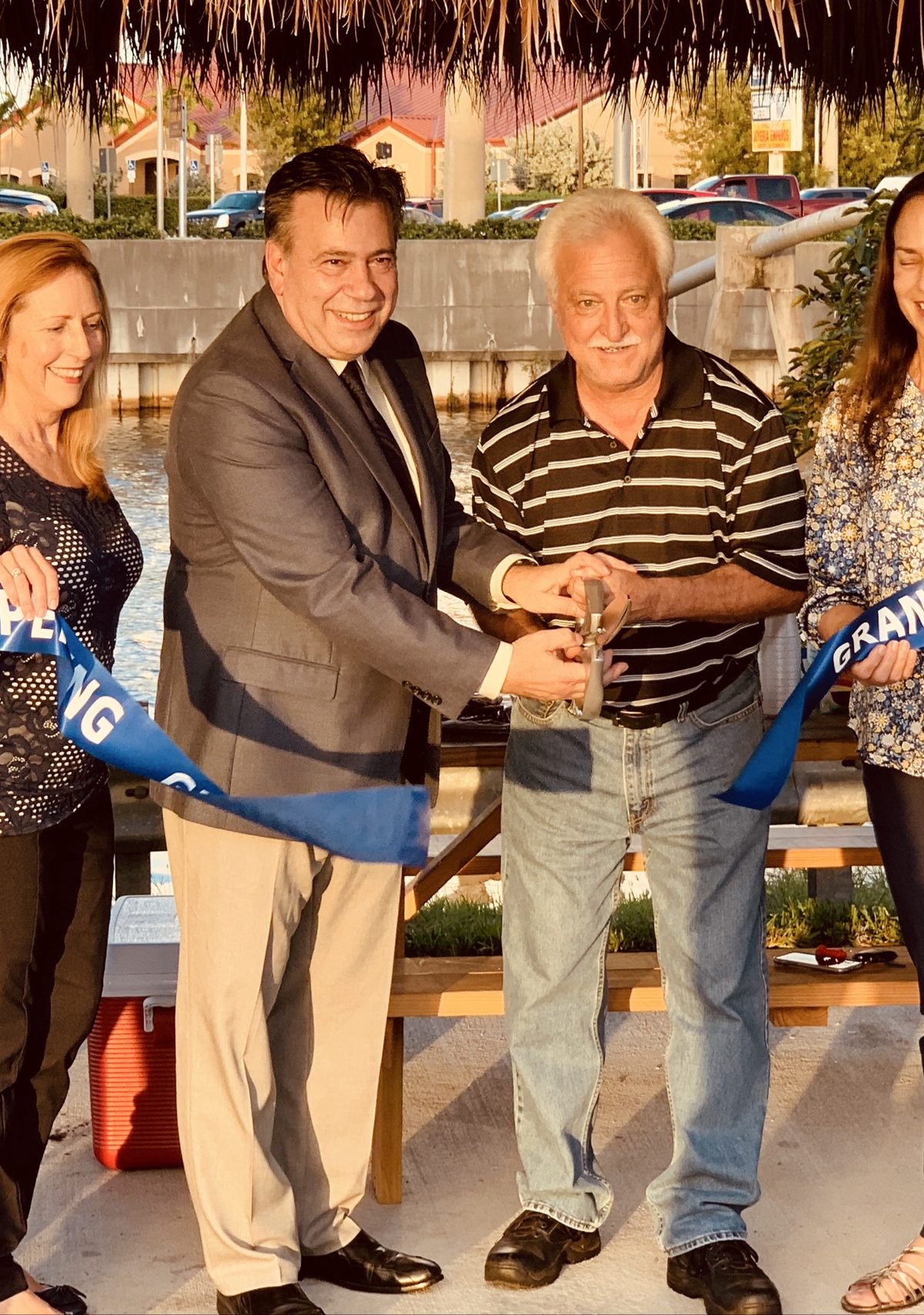 George Jalil cutting the ribbon at the Mau Park grand opening